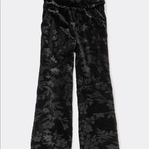 Marnie Girls Jacquard Velour Wide Leg Pants- Size 4